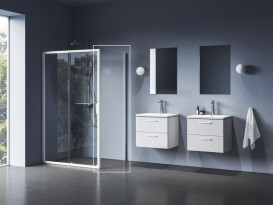 Душевая боковая стенка Ravak Blix II NBLPS 90 профиль белый матовый стекло transparent 9BM70E00Z1