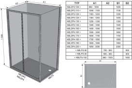 Душевая боковая стенка Ravak Blix II NBLPS 90 профиль черный стекло transparent 9BM70300Z1
