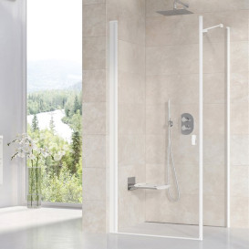 Душевая боковая стенка Ravak Chrome CPS 90 профиль белый матовый стекло transparent 9QV70E00Z1