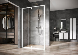 Душевая боковая стенка Ravak Nexty NPSS 90х195 см профиль белый/прозрачное стекло 90O70100Z1