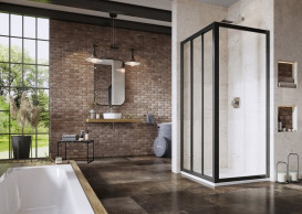 Душевая боковая стенка Ravak Supernova APSS 80х198 см профиль черный/стекло Grape 940403R2ZG