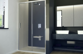 Душові двері Besco Actis 120х195 см розсувна глянсовий хром/прозоре скло DA-120