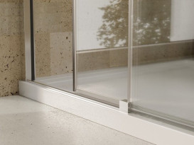 Душові двері Besco Actis 120х195 см розсувна глянсовий хром/прозоре скло DA-120