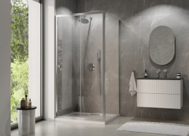 Душевая дверь Besco Duo Slide 110х195 см раздвижная глянцевый хром/прозрачное стекло DDS-110