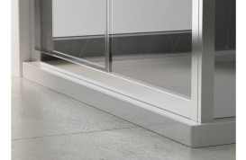 Душові двері Besco Duo Slide 140х195 см розсувна глянсовий хром/прозоре скло DDS-140