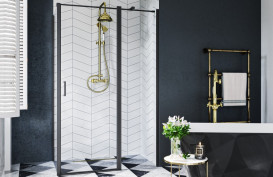 Душові двері Besco Exo-C 120х190 см орна чорний матовий/прозоре скло ECB-120-190C