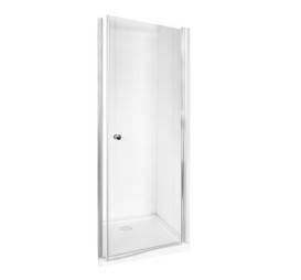 Душові двері Besco Sinco 80х195 см розстібна глянсовий хром/прозоре скло DS-80