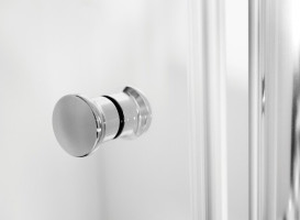 Душові двері Besco Sinco Due 90х195 см розстібна глянсовий хром/прозоре скло DSD-90