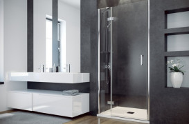 Душові двері Besco Viva 100х195 см розпашна ліва глянсовий хром/прозоре скло DVL-100-195C