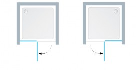 Душові двері Kolpa-San Atlas TV/S 100/K-L ліва 100х200 см профіль хром/прозоре скло 560260