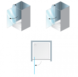 Душові двері Kolpa-San Luna TVO/S 90/CH 90х190 см профіль срібний/скло шиншила 534220