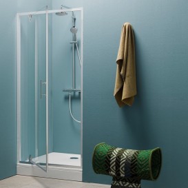 Душевая дверь Kolpa-San Luna TVO/S 90/CH 90х190 см профиль серебряный/прозрачное стекло 534210