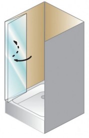 Душові двері Kolpa-San Luna TVZ/S 90 K 90х185 см профіль срібний/прозоре скло 534120