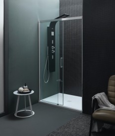 Душевая дверь Kolpa-San Montes TV/S 140/K-L 140х200 см левая профиль хром/прозрачное стекло 514470
