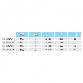 Душові двері Kolpa-San Terra Flat TV/S 80/K-R права 80х200 см профіль хром/прозоре скло 508740