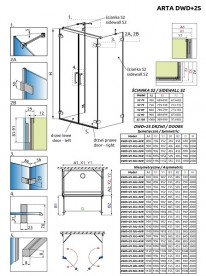 Душевая дверь Radaway Arta DWD+S/2S Door C 55 правая хром прозрачное стекло 386053-03-01R