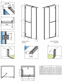 Душові двері Radaway Carena DWJ 100 см права хром/прозоре скло 134322-01-01NR