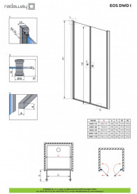 Душові двері Radaway Eos DWD I 80х197 см хром/прозоре скло 137713-01-01