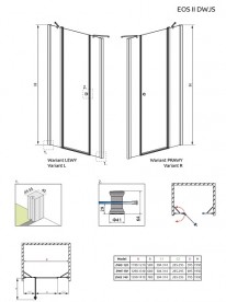 Душевая дверь Radaway Eos II DWJS 140 правая профиль хром прозрачное стекло 3799456-01R