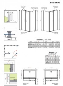 Душові двері Radaway Eos II KDS 100 ліва профіль хром прозоре скло 3799482-01L