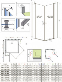 Душові двері Radaway Eos KDD II 100х195 см ліва хром/прозоре скло 13799462-01L