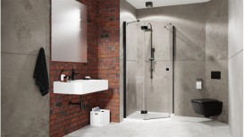 Душові двері Radaway Essenza New Black PTJ ліва чорний / прозоре скло 385010-54-01L