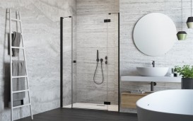 Душевая дверь Radaway Essenza New Black DWJS 130 правая чёрный/прозрачное стекло 384090-54-01+385032-54-01R