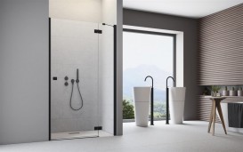 Душевая дверь Radaway Essenza New Black DWJ 130 правая чёрный/прозрачное стекло 385017-54-01R