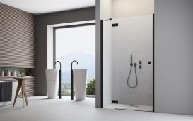 Душевая дверь Radaway Essenza New Black DWJ 90 левая чёрный/прозрачное стекло 385013-54-01L