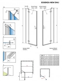 Душевая дверь Radaway Essenza New DWJ 120 левая хром/прозрачное стекло 385016-01-01L