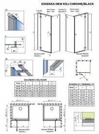 Душевая дверь Radaway Essenza New KDJ 110 правая хром/прозрачное стекло 385041-01-01R