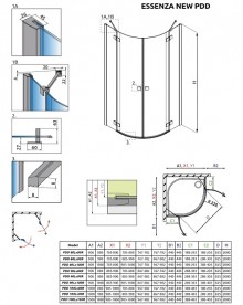Душевая дверь Radaway Essenza New PDD 80 правая хром/прозрачное стекло 385002-01-01R