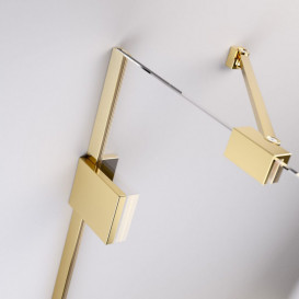 Душові двері Radaway Essenza Pro Gold KDJ+S розстібна 90х200 см ліва золото/прозоре скло 10097390-09-01L