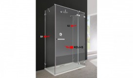 Душевая дверь Radaway Euphoria KDJ+S Door 90 правая хром прозрачное стекло 383020-01R