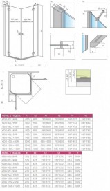 Душові двері Radaway Fuenta New KDD 90 ліва хром / прозоре скло 384060-01-01L