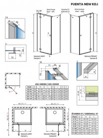 Душевая дверь Radaway Fuenta New KDJ 80 правая хром/прозрачное стекло 384043-01-01R