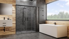 Душові двері Radaway Idea Black DWD 160 чорний / прозоре скло 387126-54-01