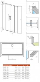 Душевая дверь Radaway Idea Black DWD 170 чёрный/прозрачное стекло 387127-54-01