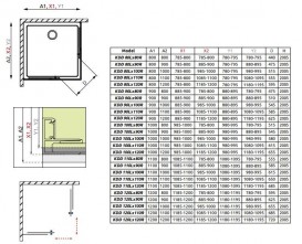 Душові двері Radaway Idea Black KDD 100 ліва чорний / прозоре скло 387062-54-01L