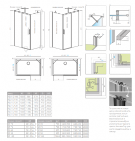 Душевая дверь Radaway Idea Black KDJ+S 100х200.5 см раздвижная правая черный/прозрачное стекло 10116100-54-01R