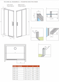 Душевая дверь Radaway Idea DWJ 110 правая хром/прозрачное стекло 387015-01-01R