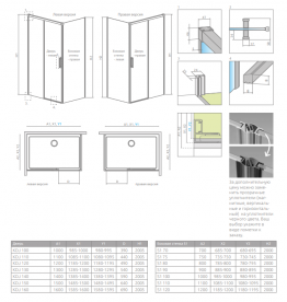 Душевая дверь Radaway Idea Gold KDJ 110х200.5 см раздвижная правая золото/прозрачное стекло 387041-09-01R
