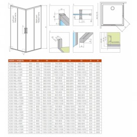 Душевая дверь Radaway Idea KDD 90 правая хром/прозрачное стекло 387060-01-01R
