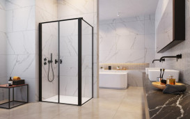 Душевая дверь Radaway Nes Black DWD+S 120х200 см распашная черный/прозрачное стекло 10034120-54-01