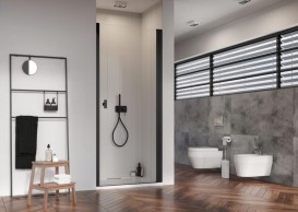 Душові двері Radaway Nes Black DWJ I 100 права чорний профіль прозоре скло 10026100-54-01R