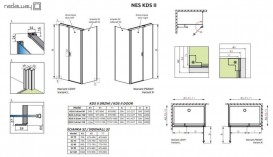 Душові двері Radaway Nes Black KDS II 90 правосторонні чорний/прозоре скло 10033090-54-01R