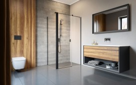 Душові двері Radaway Nes Black KDS II 90 правосторонні чорний/прозоре скло 10033090-54-01R