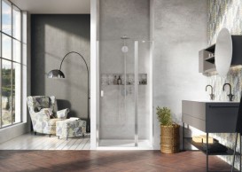 Душові двері Radaway Nes DWJ II 120 права профіль хром прозоре скло 10036120-01-01R