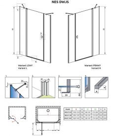 Душевая дверь Radaway Nes DWJS 120 правая профиль хром прозрачное стекло 10038120-01-01R