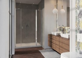 Душевая дверь Radaway Nes DWJS 130 левая профиль хром прозрачное стекло 10038130-01-01L